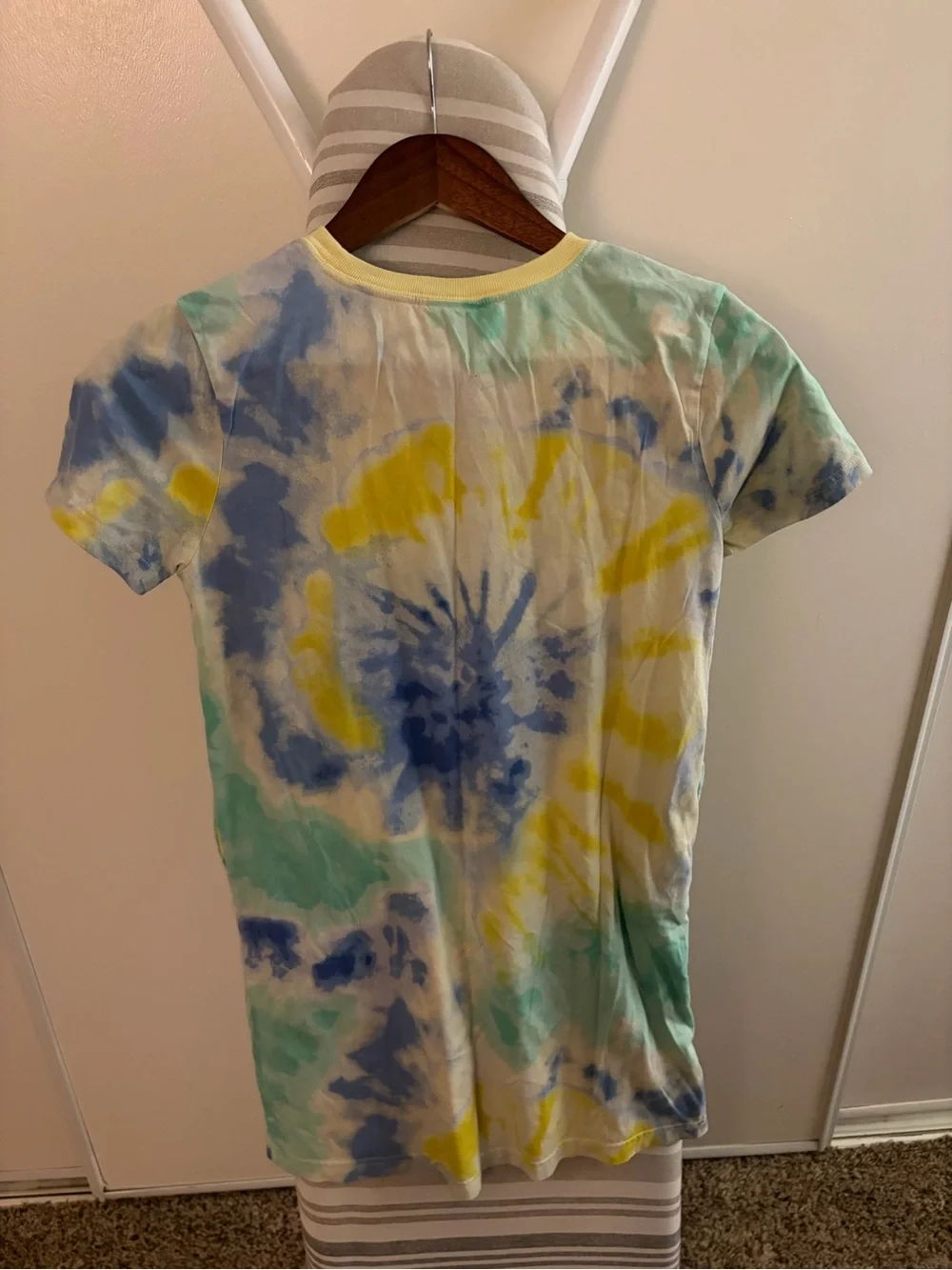 Nike Tie-Dye Mini Dress in Yellow, Blue & Green